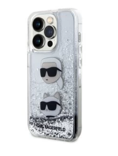 Karl Lagerfeld iPhone 15 Liquid tok ezüst színben