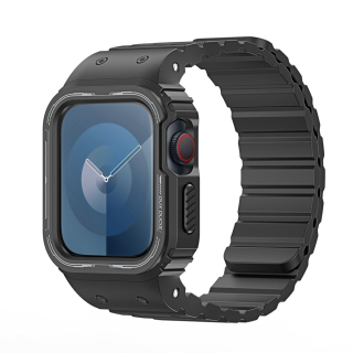 Dux Ducis OA Series Apple Watch óraszíj + tok 49 mm, fekete