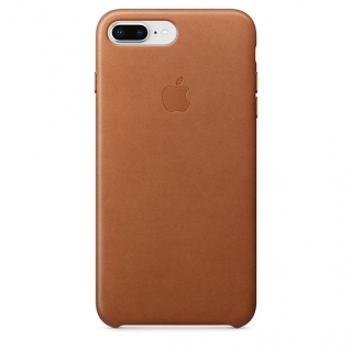 Apple iPhone 8 Plus/7 Plus gyári bőrtok – vörösesbarna színben