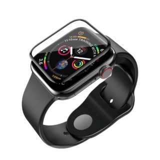 Apple Watch 40 mm-es teljes képernyős kijelzővédő üveg - Fekete