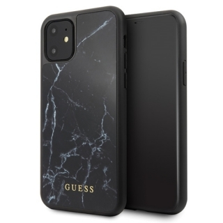 Guess márványmintás hátlapi tok fekete-kék iPhone 11 készülékre