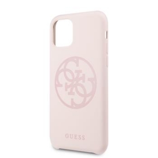 Guess hátlapi tok púder színben, rózsaszín Guess logóval iPhone 11 készülékre