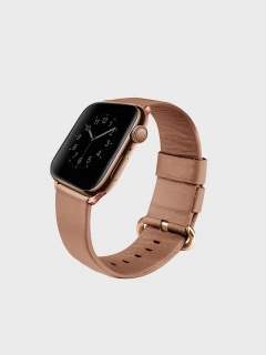 Uniq Mondain Apple Watch  bőr szíj világos barna 38/40/41mm