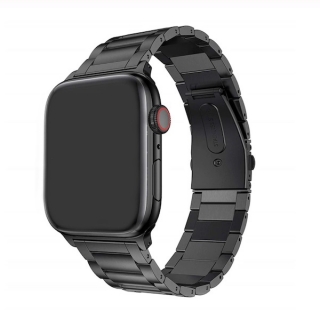 Apple Watch 38 / 40 / 41 mm fekete színű fém szíj