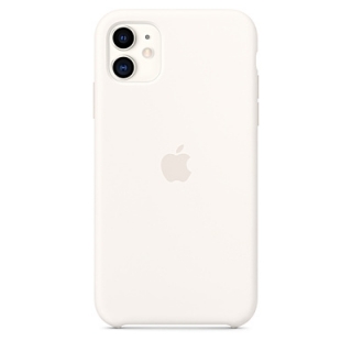 iPhone 11 gyári szilikon tok halvány fehér színben