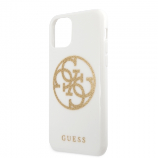 Guess hátlapi tok fehér színben arany Guess logóval iPhone 11 készülékre