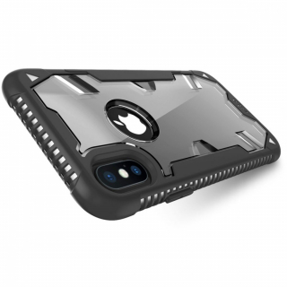 Zizo Proton 2.0 Case iPhone X/Xs ütésálló tok és edzett üvegfólia, fekete 