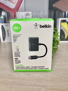 Belkin Rockstar 3.5mm jack + USB-C Töltő adapter