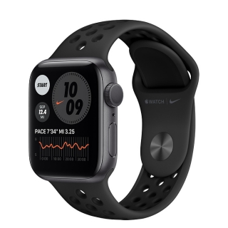 Apple Watch SE Nike+ 40mm asztroszürke alumíniumtok fekete lyukacsos sportszíj
