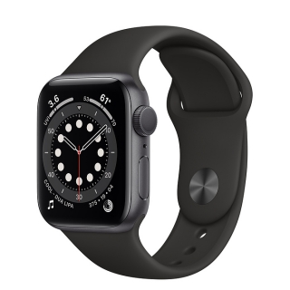 Apple Watch Series 6 40mm asztroszürke alumíniumtok fekete spotszíj