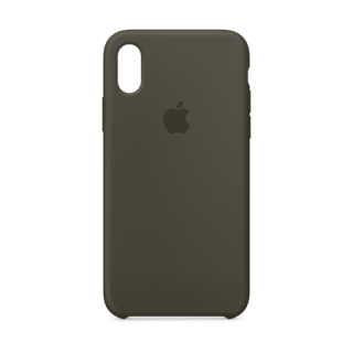 iPhone X / Xs gyári szilikon tok sötét oliva színben