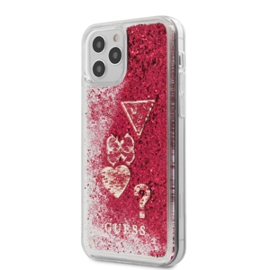 Guess tok iPhone 12/12 Pro készülékre Liquid kristály piros színben