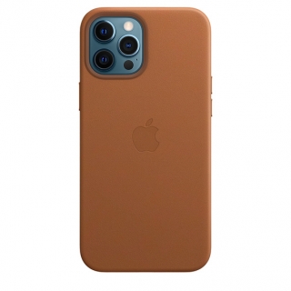 MagSafe-rögzítésű iPhone 12 Pro Max-bőrtok – vörösesbarna