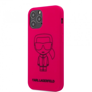  Karl Lagerfeld szilikontok iPhone 12 mini készülékhez neon rózsaszín