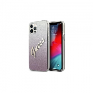 Guess tok iPhone 12 / 12 Pro készülékre lila csillogós
