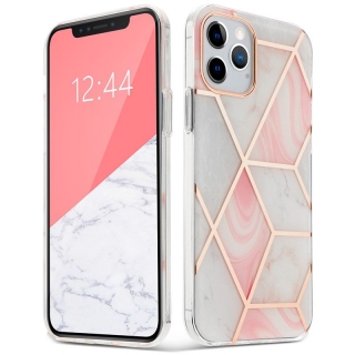 Tech-Protect Marble iPhone 12/12 Pro hátlap, tok, márvány mintás, rózsaszín
