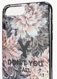 Adidas Y-3 Snap tok, virág mintás iPhone 6 / 6s / 7 / 8 / SE (2020) készülékre