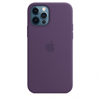 MagSafe-rögzítésű iPhone 12 Pro Max-szilikontok – ametiszt