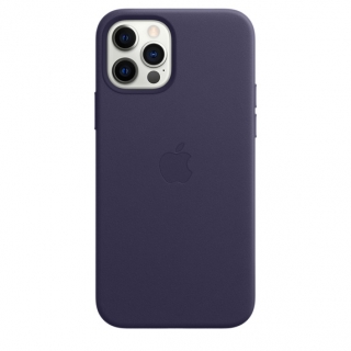 MagSafe-rögzítésű iPhone 12 Pro Max-bőrtok – mély ibolyaszín