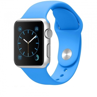 Apple Watch 38 / 40 / 41 mm kék utángyártott szilikon szíj 