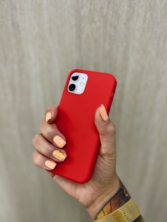 Prémium minőségű alap árkategóriás tok piros színben iPhone 12 Mini