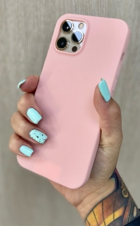 Prémium minőségű alap árkategóriás tok rózsaszín színben iPhone 12 Pro Max