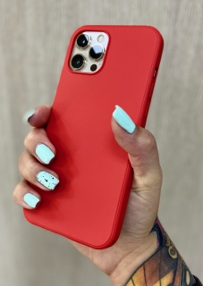 Prémium minőségű alap árkategóriás tok piros színben iPhone 12 Pro Max