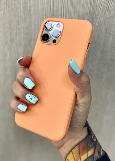 Prémium minőségű alap árkategóriás tok narancs színben iPhone 12 Pro Max