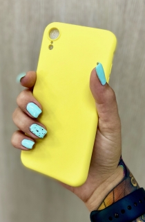 Prémium minőségű alap árkategóriás tok sárga színben iPhone XR