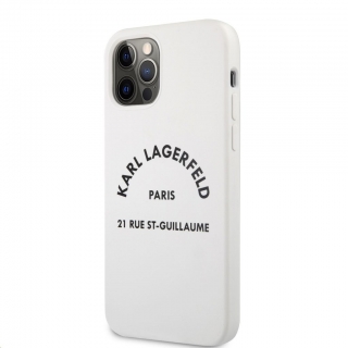  Karl Lagerfeld tok iPhone 12 Pro Max készülékre fehér feliratos