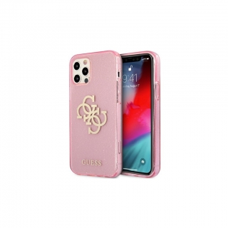 Guess hátlapi tok 4G rózsaszín, iPhone 12/12 Pro készülékre