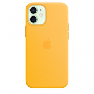 MagSafe-rögzítésű iPhone 12 mini-szilikontok – napraforgósárga