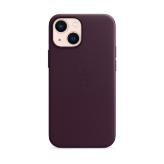 MagSafe-rögzítésű iPhone 13 Mini-bőrtok - sötét meggypiros