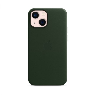 MagSafe-rögzítésű iPhone 13 Mini-bőrtok - sötét mamutfenyőzöld