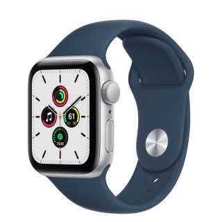 Apple Watch SE 40mm ezüst alumíniumtok mély indigókék sportszíj