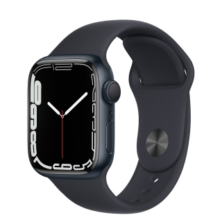 Apple Watch Series 7 41mm éjfekete alumíniumtok, sportszíj