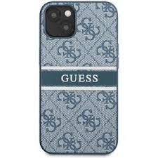 GUESS PU 4G PRINTED STRIPE APPLE IPHONE 13 MINI FLIP TOK, KÉK