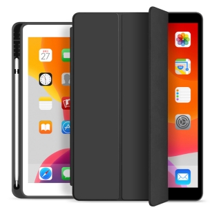Smart Book tok Pencil tartóval Fekete Apple Ipad 10,2 (2019) készülékhez
