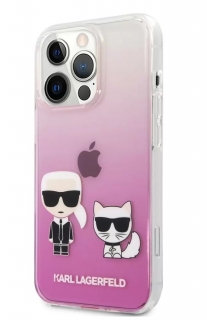  Karl Lagerfeld & Choupette tok Apple Iphone 13 Pro készülékhez átlátszó & lila