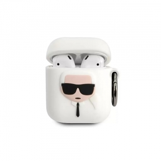 Karl Lagerfeld Apple Airpods szililkon tok, fehér