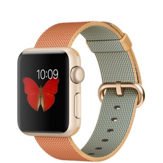 Apple Watch 38/40/41 mm arany/ piros  színű utángyártott szőtt szíj