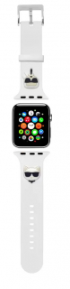 Karl Lagerfeld & Choupette Apple Watch szíj 38 / 40 / 41 mm fehér színben 