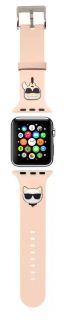 Karl Lagerfeld & Choupette Apple Watch szíj 38 / 40 / 41 mm rózsaszín színben 