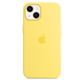 MagSafe-rögzítésű iPhone 13 Mini-szilikontok – halvány citromsárga