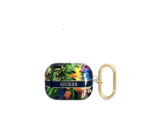 Guess AirPods 3 tok kék virágmintás