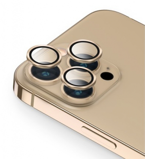 Uniq Optix iPhone 13 Pro / 13 Pro Max kamera védő üvegfólia arany színben