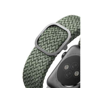 Uniq Aspen fonott szíj Apple Watch 42/44/45mm zöld színben