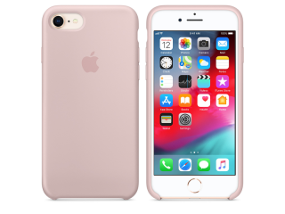 Apple iPhone 8 / 7 / SE (2020/2022) gyári szilikon tok rózsakvarc színben