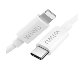 WiWU G90 TPE kábel USB-C / Lightning 1.2M fehér