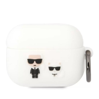 Karl Lagerfeld Apple Airpods Pro tok fehér (KLACAPSILKCW)